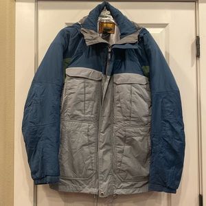 Vintage Burton Snowboard Ski Jacket Coat Men’s Medium M Lined Utility Gray/Blue